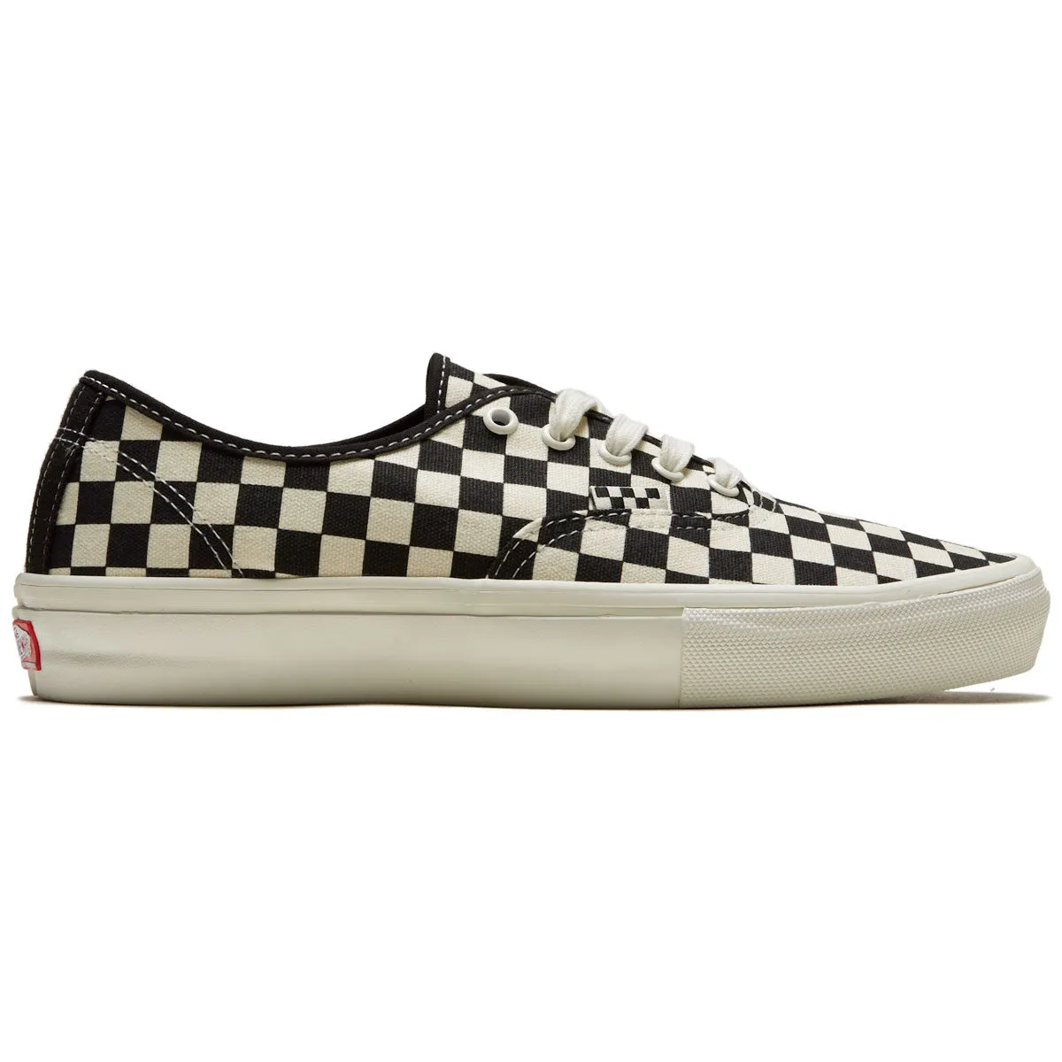 Vans Skate Authentic Shoes - Checkerboard Marshmallow Lace Up Style
