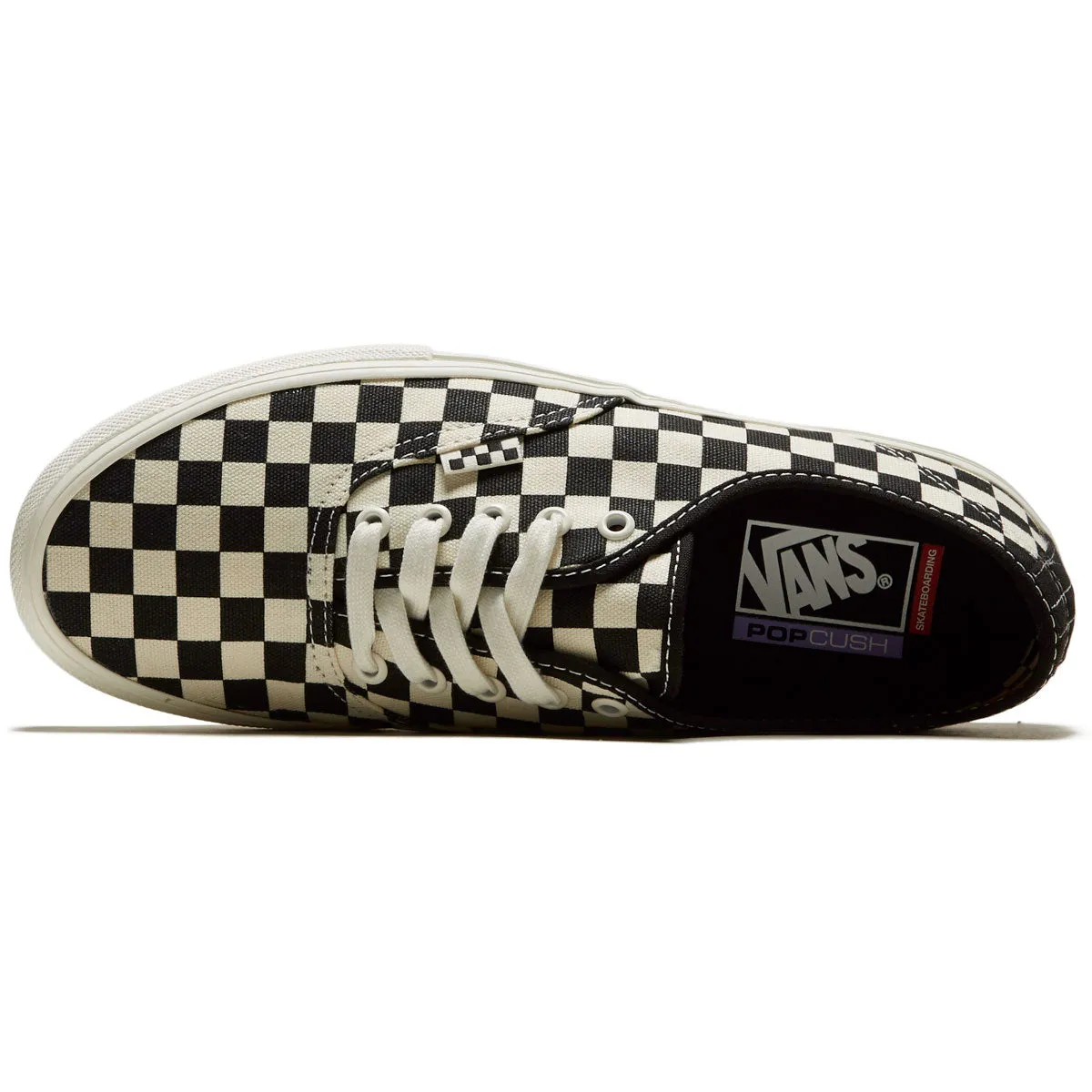 Anti Slip Feature Vans Skate Authentic Shoes - Checkerboard Marshmallow