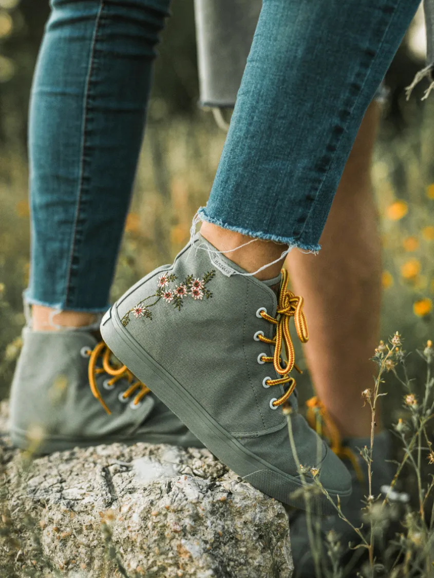 Sage Floral High Top Oxford Style