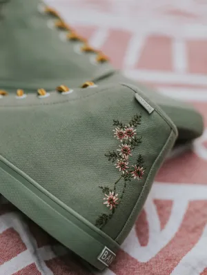Easy Step Water Resistant Sage Floral High Top