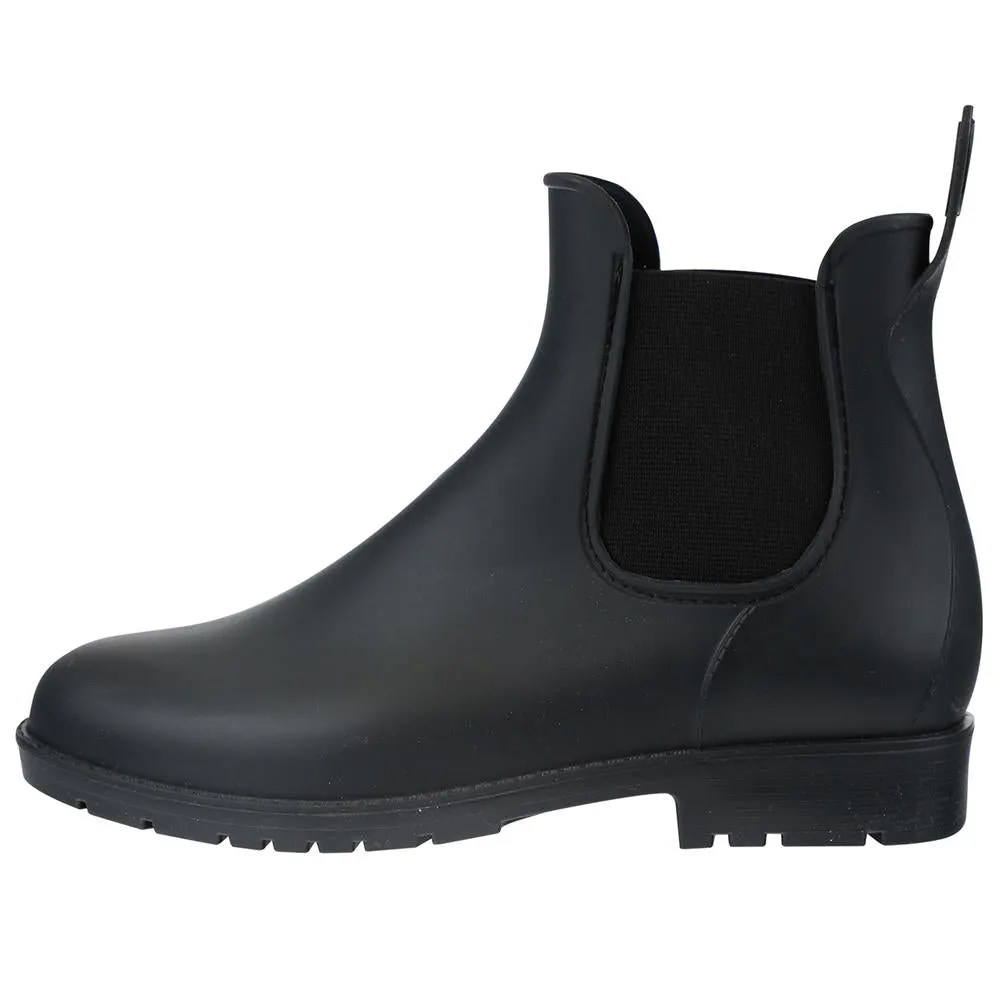 Ladies Matte Solid Chelsea Rain Boot Shock Absorbing Instant Style