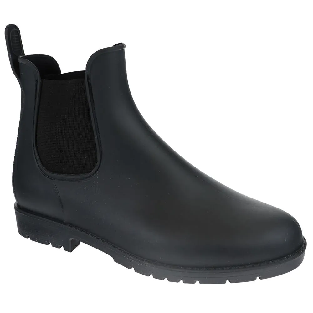 Comfort Footwear Fit Ladies Matte Solid Chelsea Rain Boot