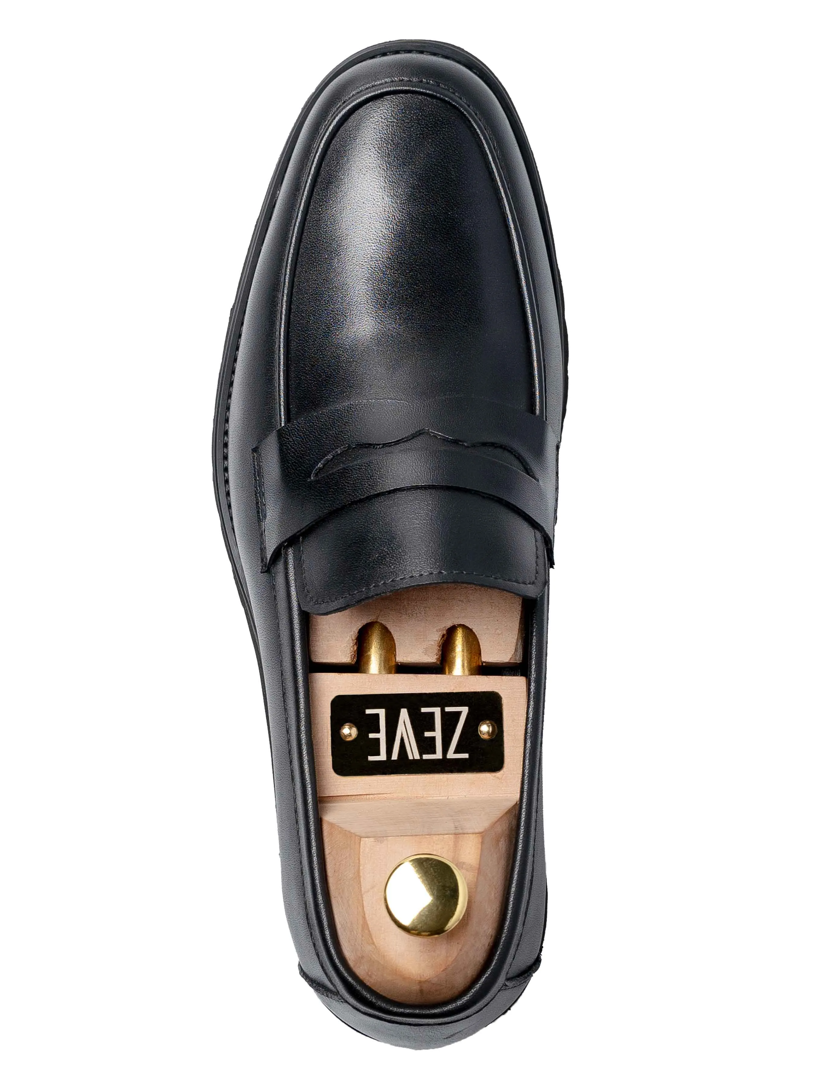 Penny Loafer - Black Leather (Eva Combat) Bold Path Style Safe