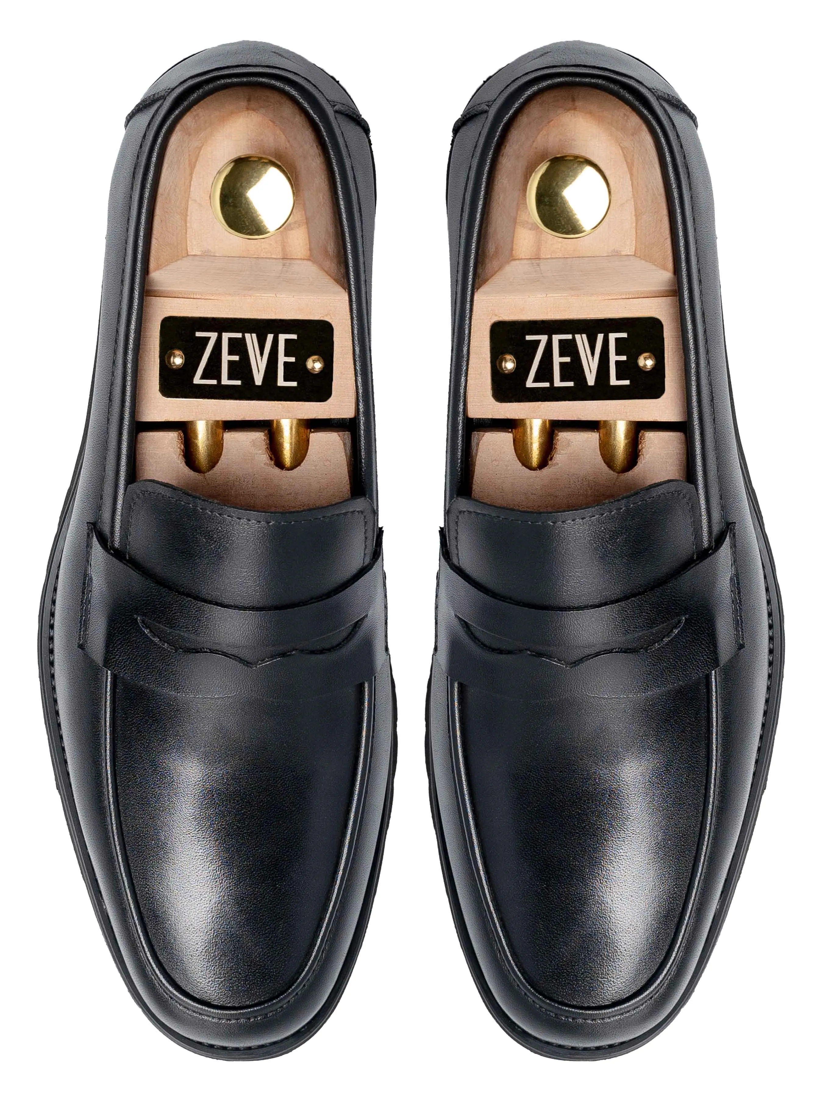 Penny Loafer - Black Leather (Eva Combat) Park Walk