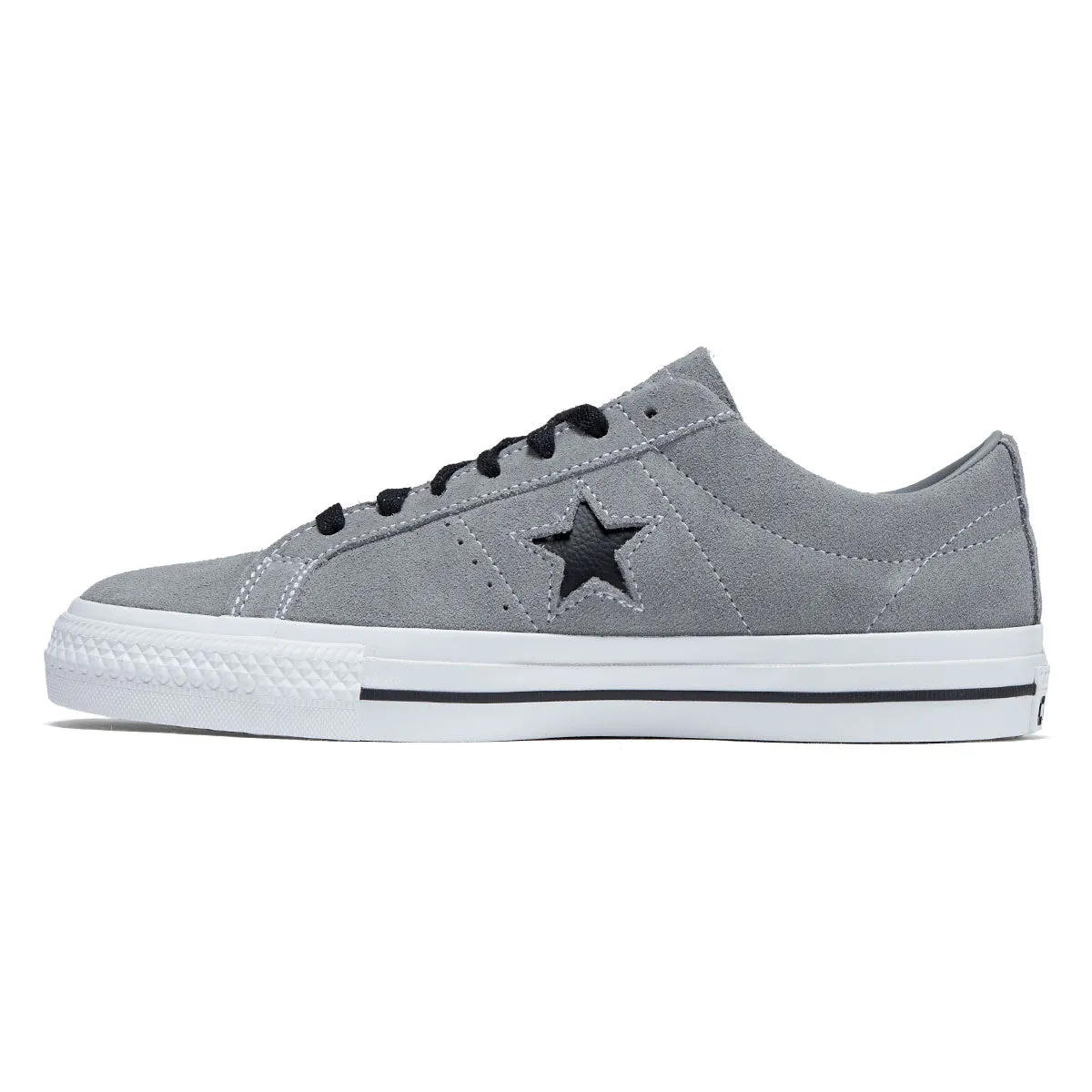 Converse One Star Pro Ox Shoes - Classic Grey/Black/White Breathable Upper Narrow Fit