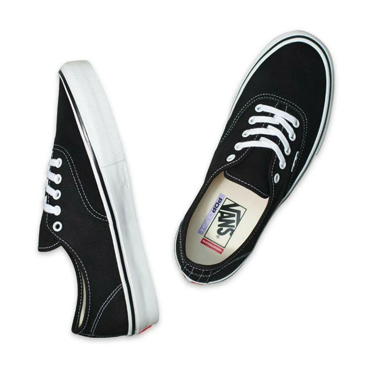 Landing Power Vans - Skate Authentic Shoes Black/White