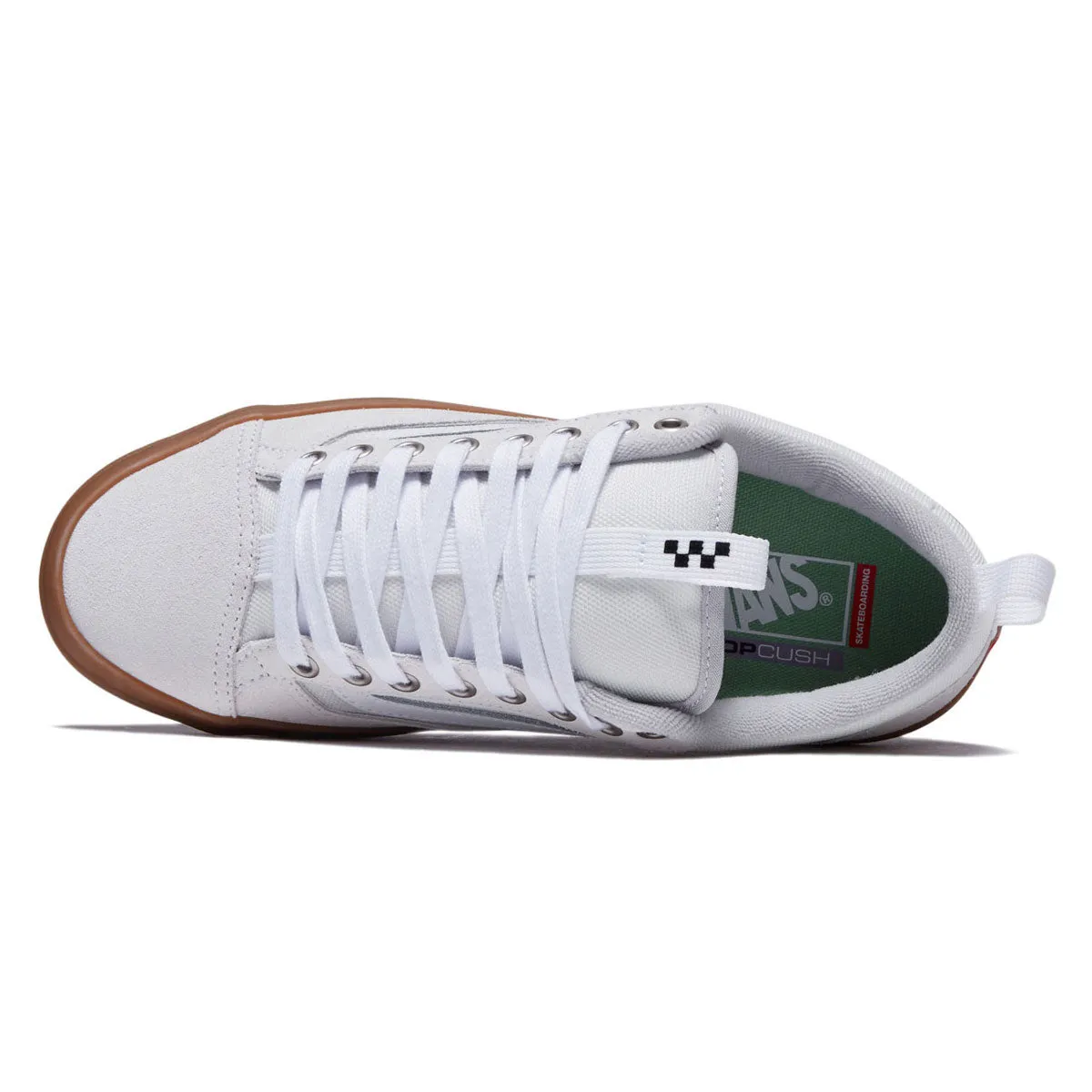 mesh ventilation Minimal Style Vans Skate Old Skool 36  Shoes - White/Gum