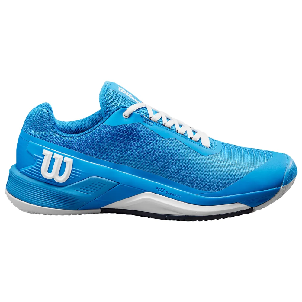Urban Gear Flexible Walk Wilson Rush Pro 4.0 Clay Tennis Shoes (Mens) - French Blue/White/Navy Blazer