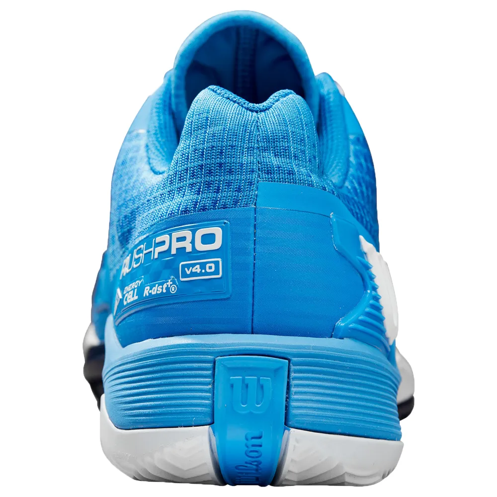 Wilson Rush Pro 4.0 Clay Tennis Shoes (Mens) - French Blue/White/Navy Blazer Walking