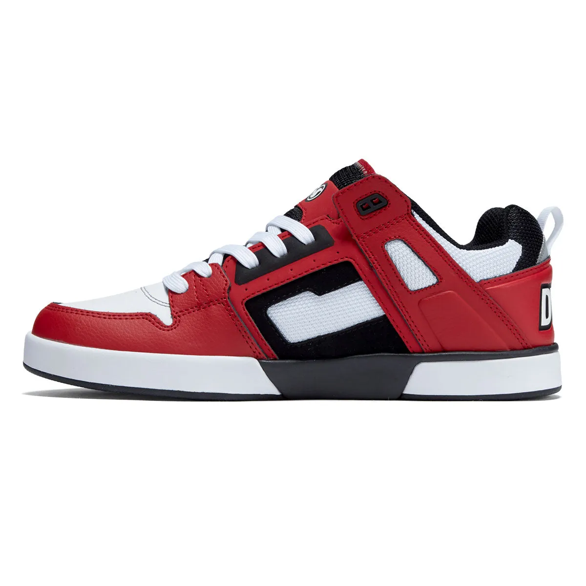 DVS Comanche LT Shoes - Red/Black/White Leather Comfortable Action