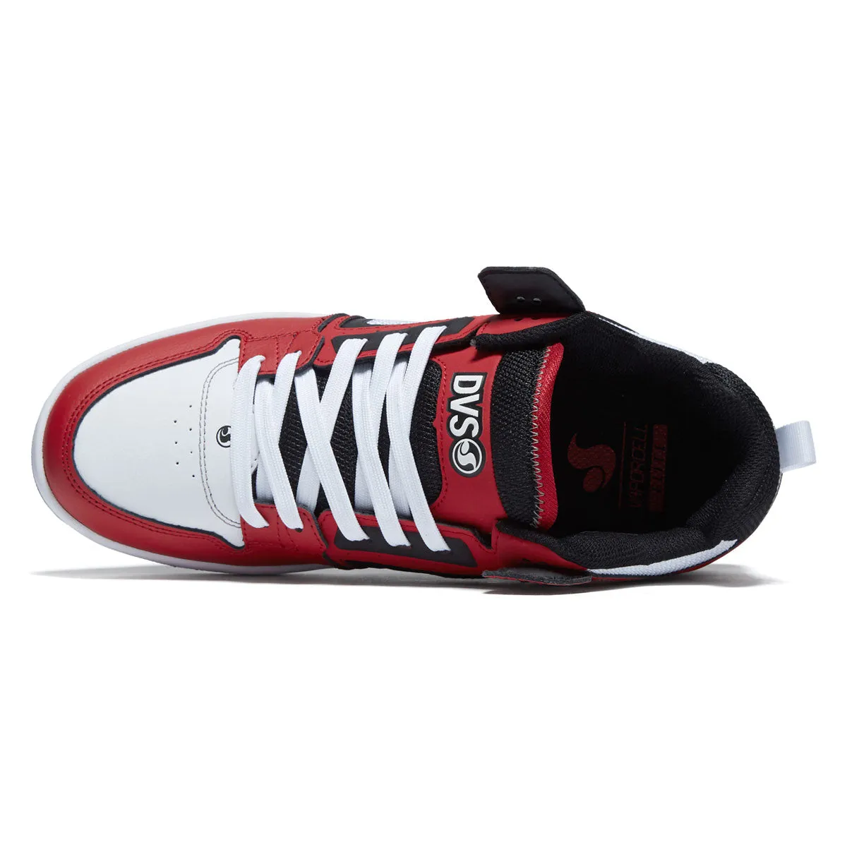 anti static DVS Comanche LT Shoes - Red/Black/White Leather