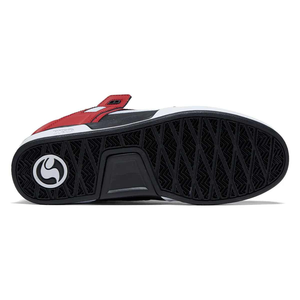 Leather DVS Comanche LT Shoes - Red/Black/White Leather