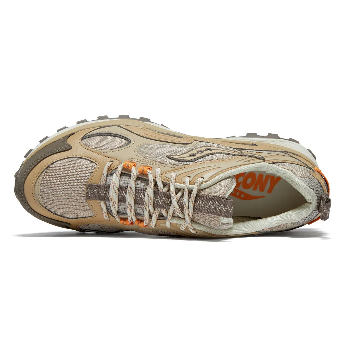 Saucony Grid Aura X Shoes - Whey/Orange All Terrain Performance Comfort Traction