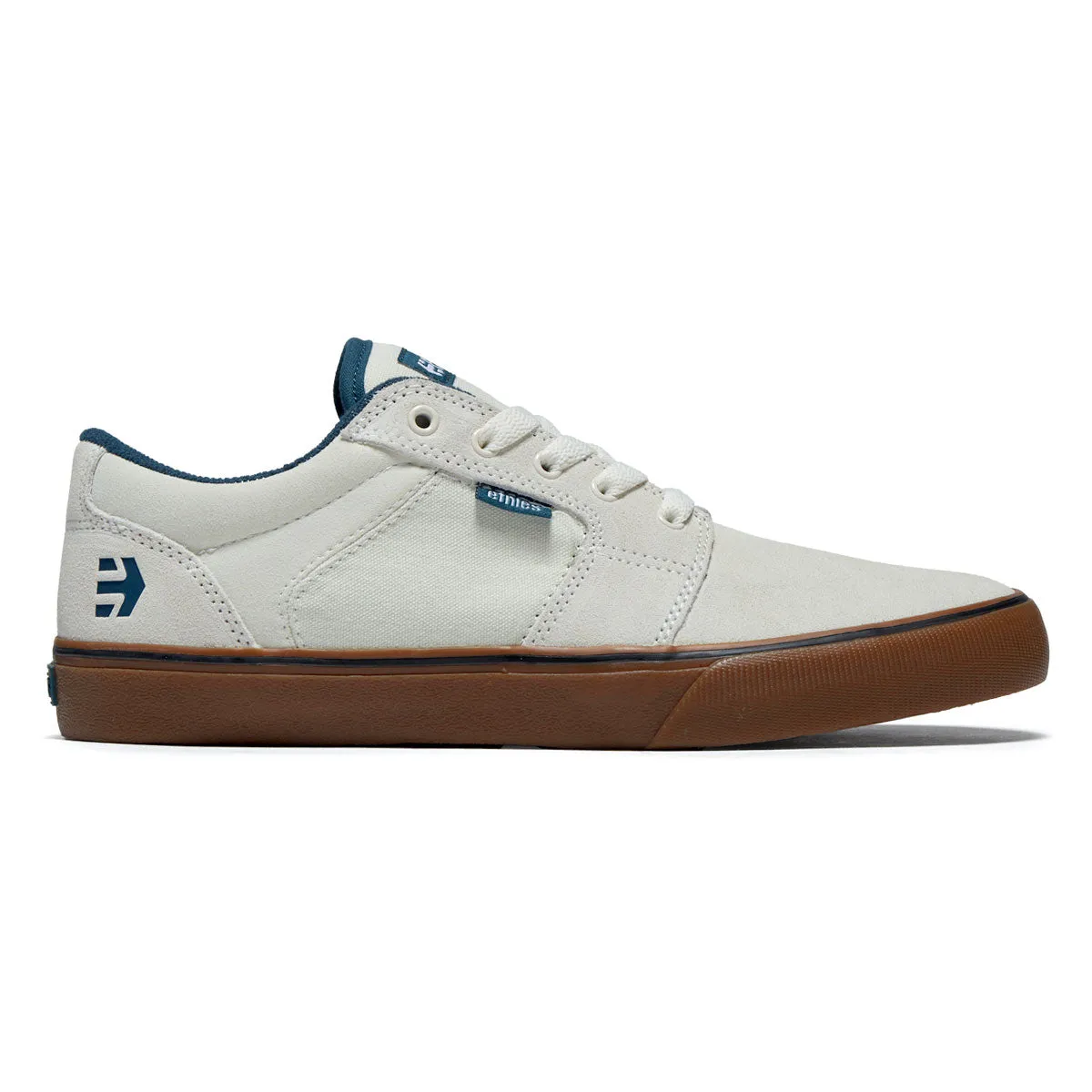 Quick Fit Support Etnies Barge Ls Shoes - White/Blue/Gum
