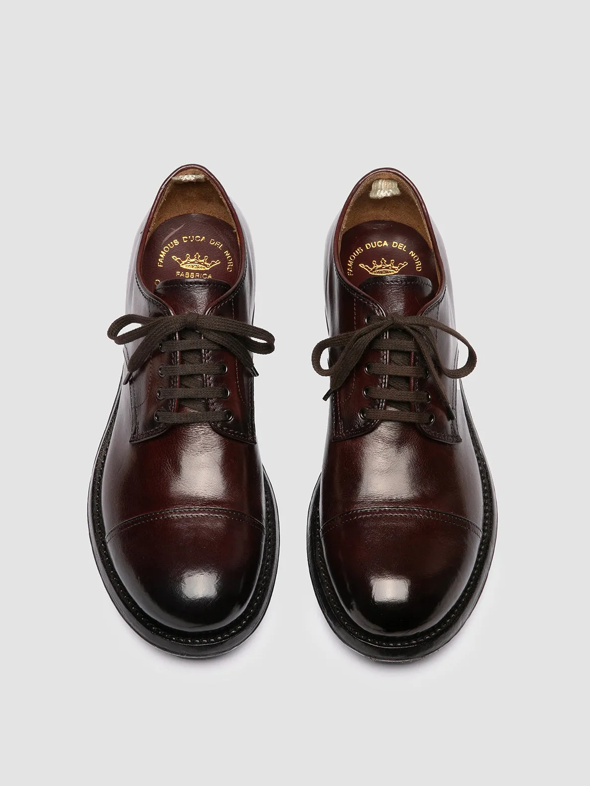 Foot Comfort Smart Lace ADMIRAL 008 - Burgundy Leather Derby Shoes