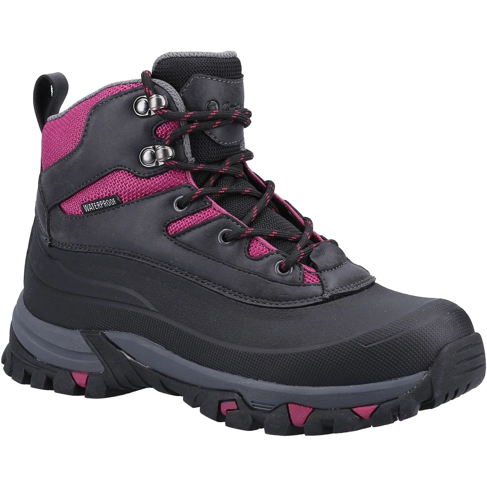 Long Walk Fit Cotswold Womens Calmsden Hiking Boots Grey/Berry