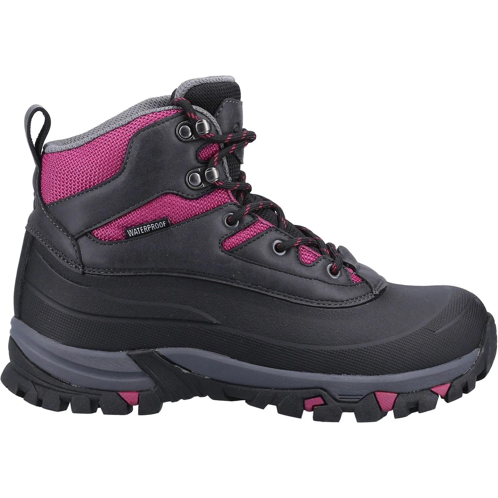 Cotswold Womens Calmsden Hiking Boots Grey/Berry All Purpose Footwear