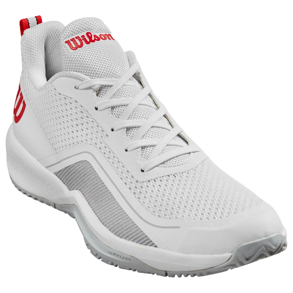 Wilson Rush Pro Lite All Court Tennis Shoe (Mens) - White/Pearl Blue/Wilson Red Stylish Performance Fit