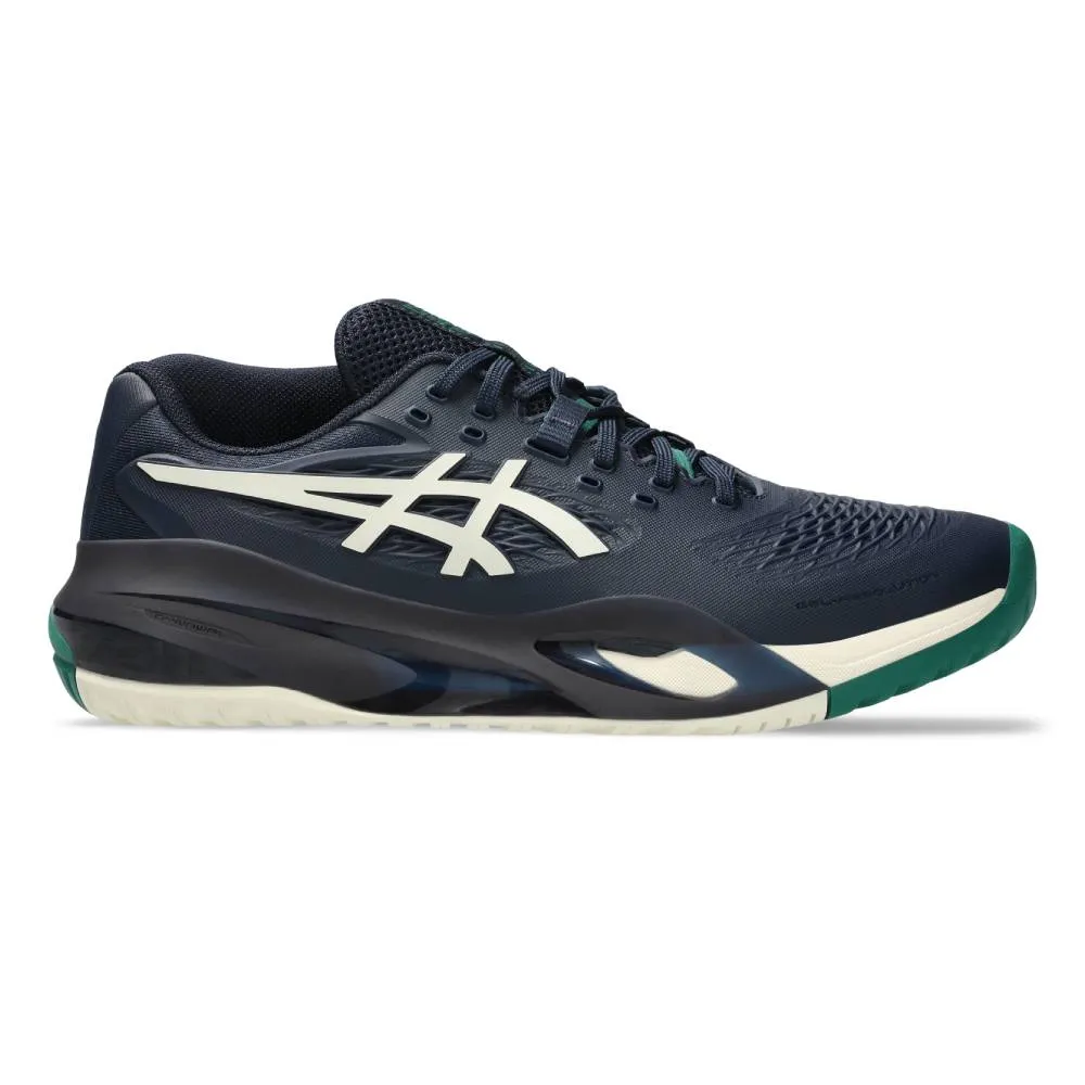 Travel Style High Top Asics Gel Resolution X Wide Men's Tennis Shoe (Midnight/Cream)
