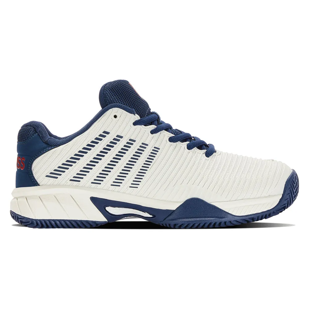 K-Swiss Hypercourt Express 2 HB Tennis Shoes (Boys) - Blanc/Blue Opal/Lollipop Adjustable Straps fitness gear