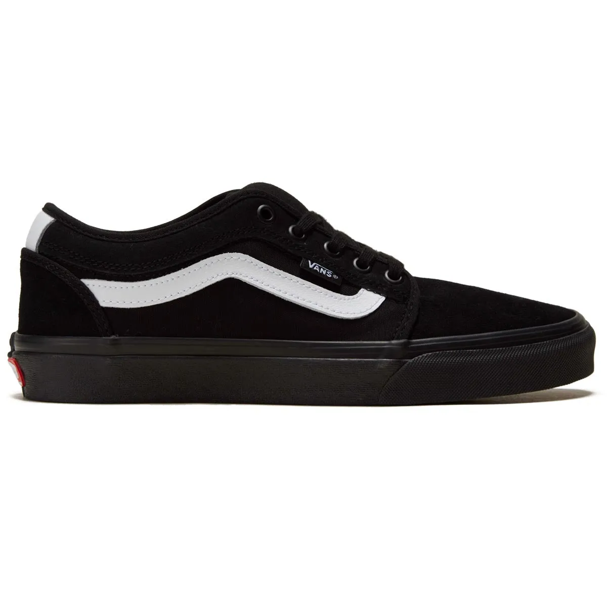 Vans Chukka Low Sidestripe Shoes - Black/Black/White Long Ride