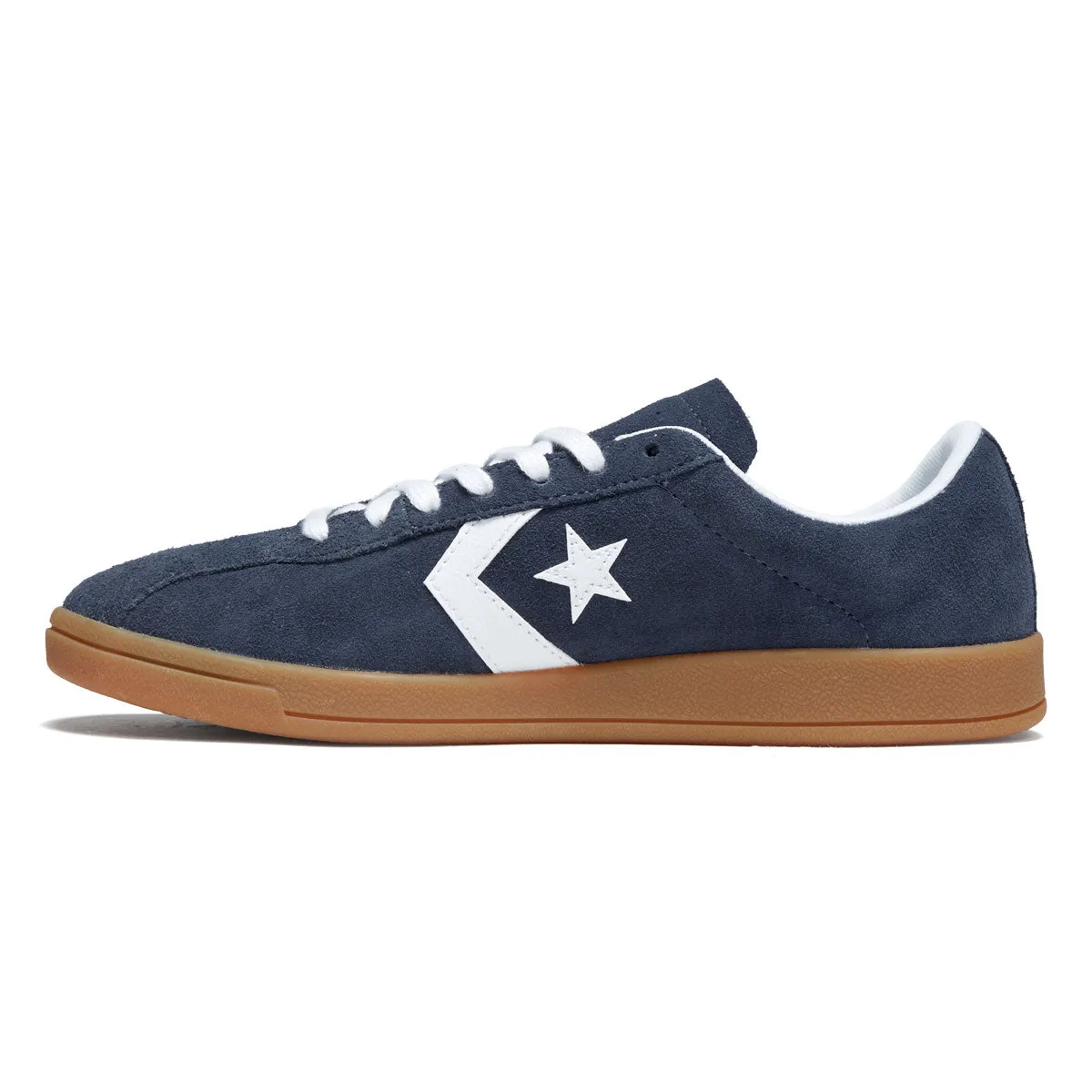 Converse All Star Classic Trainer Suede Ox Shoes - Navy/White/Gum Grip shield Sporty Frame