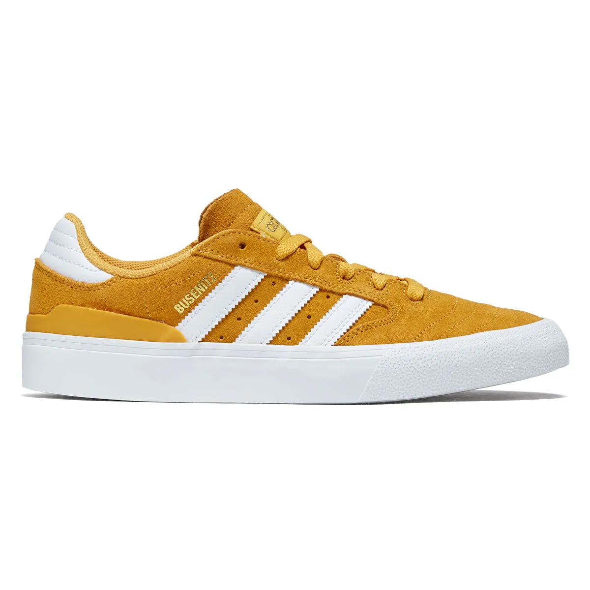 Adidas Busenitz Vulc II Shoes - Preloved Yellow/Ftwr White/Gold Metallic Elastic Comfort