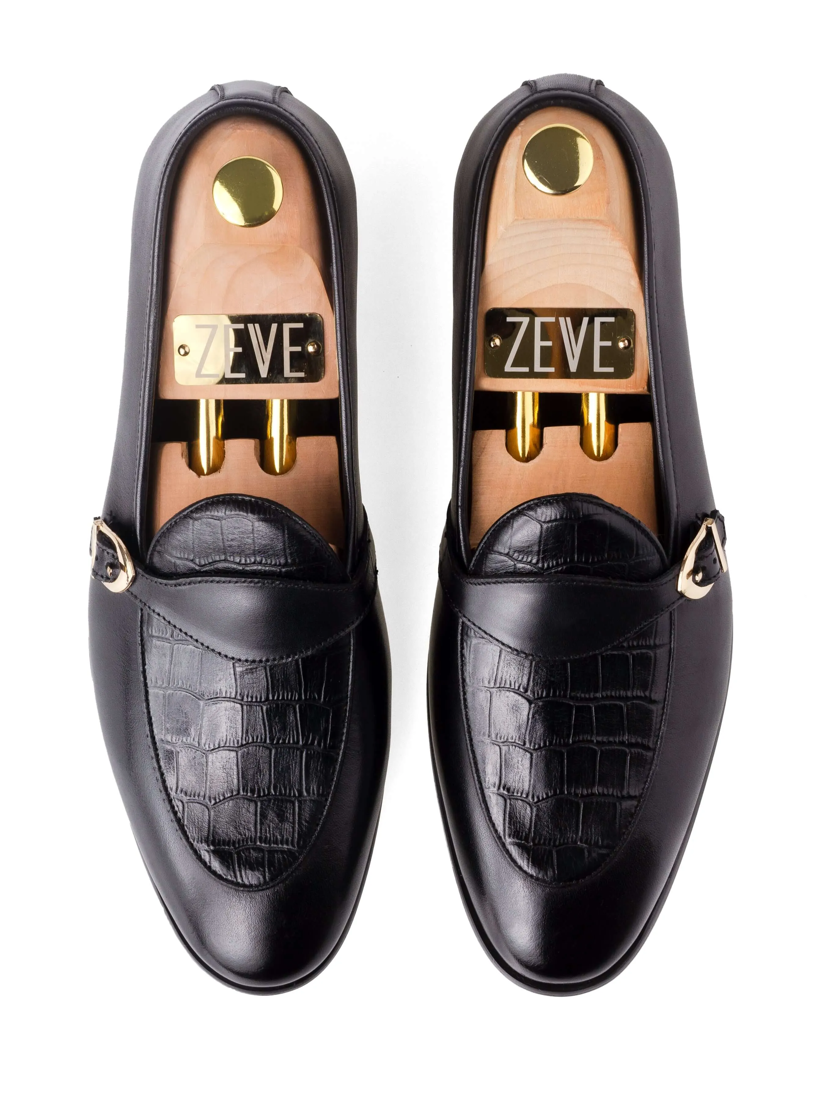 Guard Path Run Errand Belgian Croco Single Strap - Solid Black