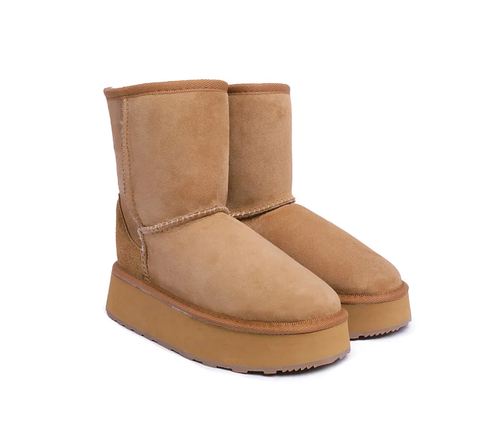 Urban UGG? UGG Boots Australian Made Sheepskin Wool Short Platform Heavy Snowfall