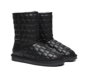 EVERAU? UGG Boots Sheepskin Wool Nappa Leather Short Howey Winter Journey Footwear Storm Ready Gear