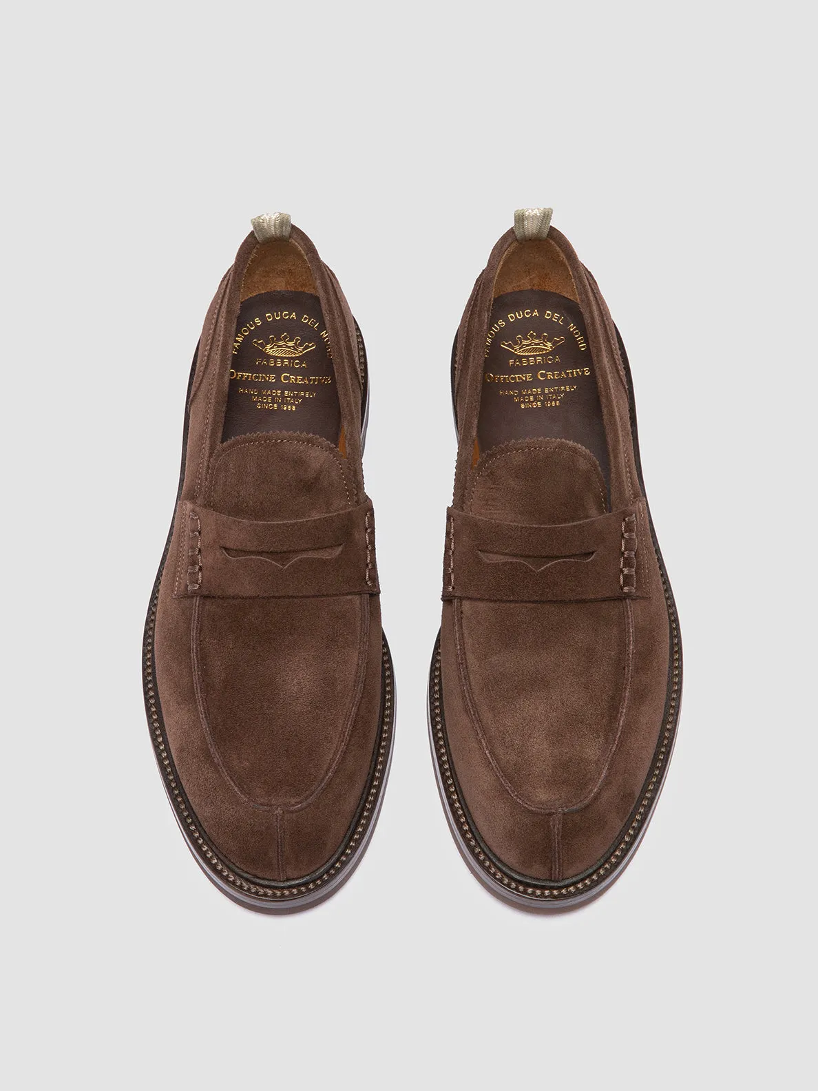 Modern Twist Active Breeze SAX FLEXI 001 - Brown Suede Penny Loafers