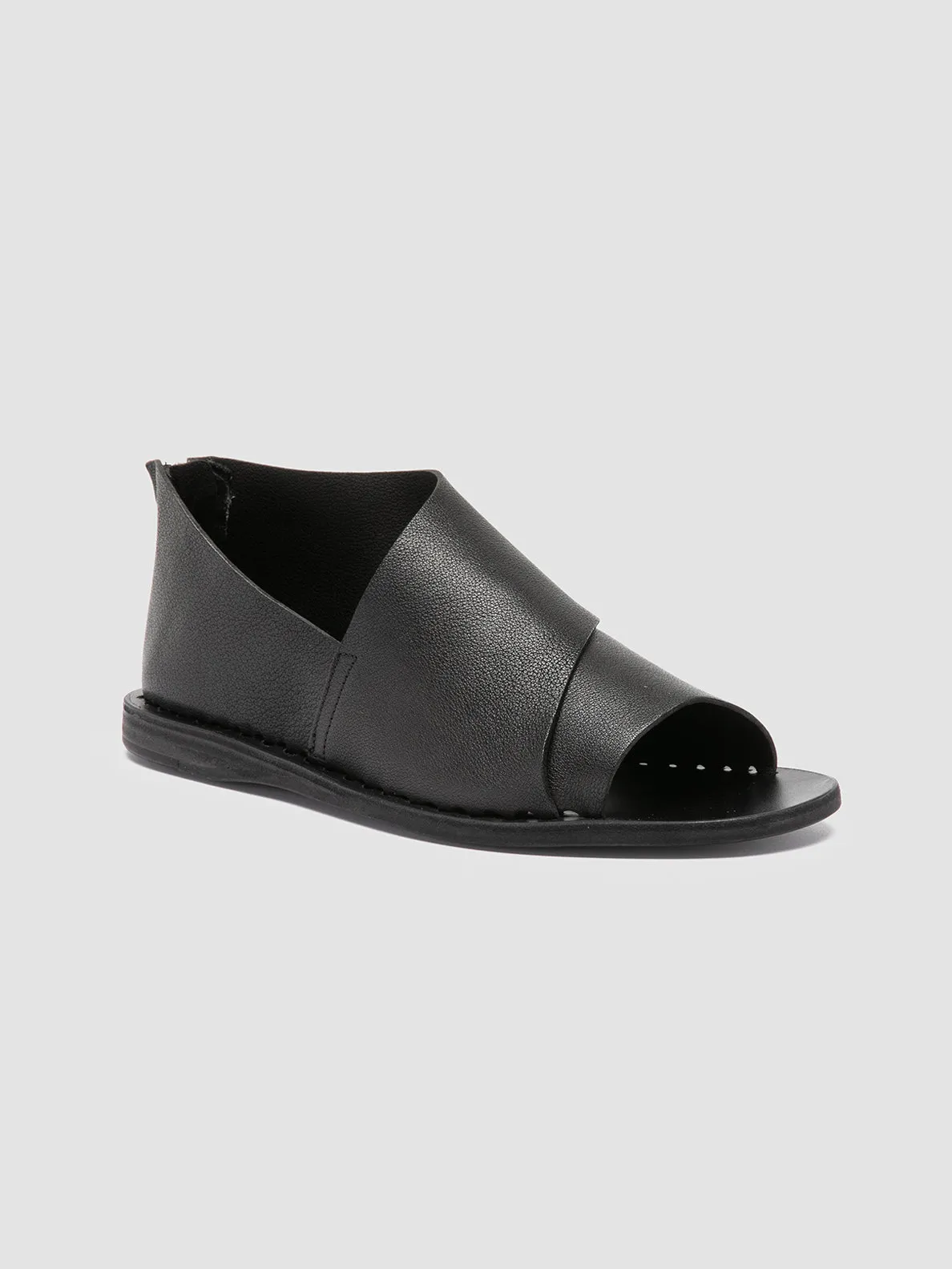 Anti Odor Strong Step ITACA 046 - Black Leather Peep Toe Shoes