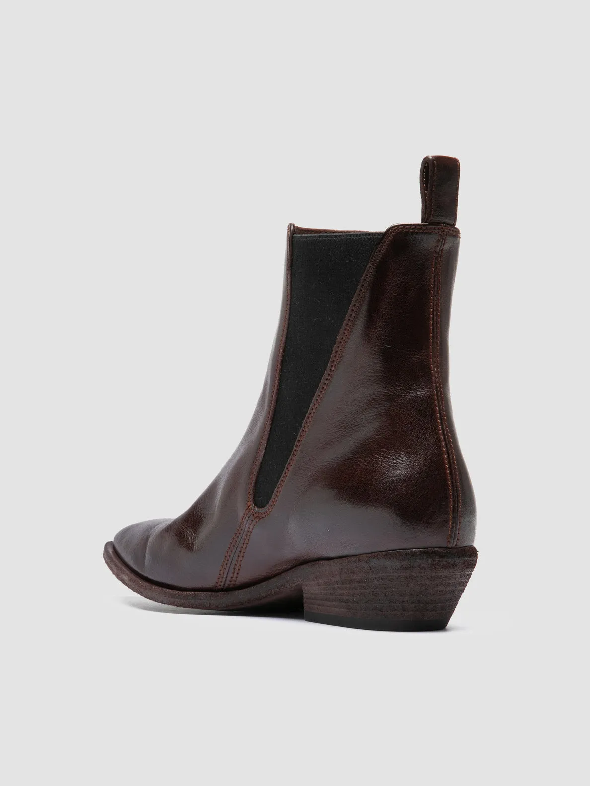 Street Cool Stretchable NOELIE DD 101 - Burgundy Leather Chelsea Boots