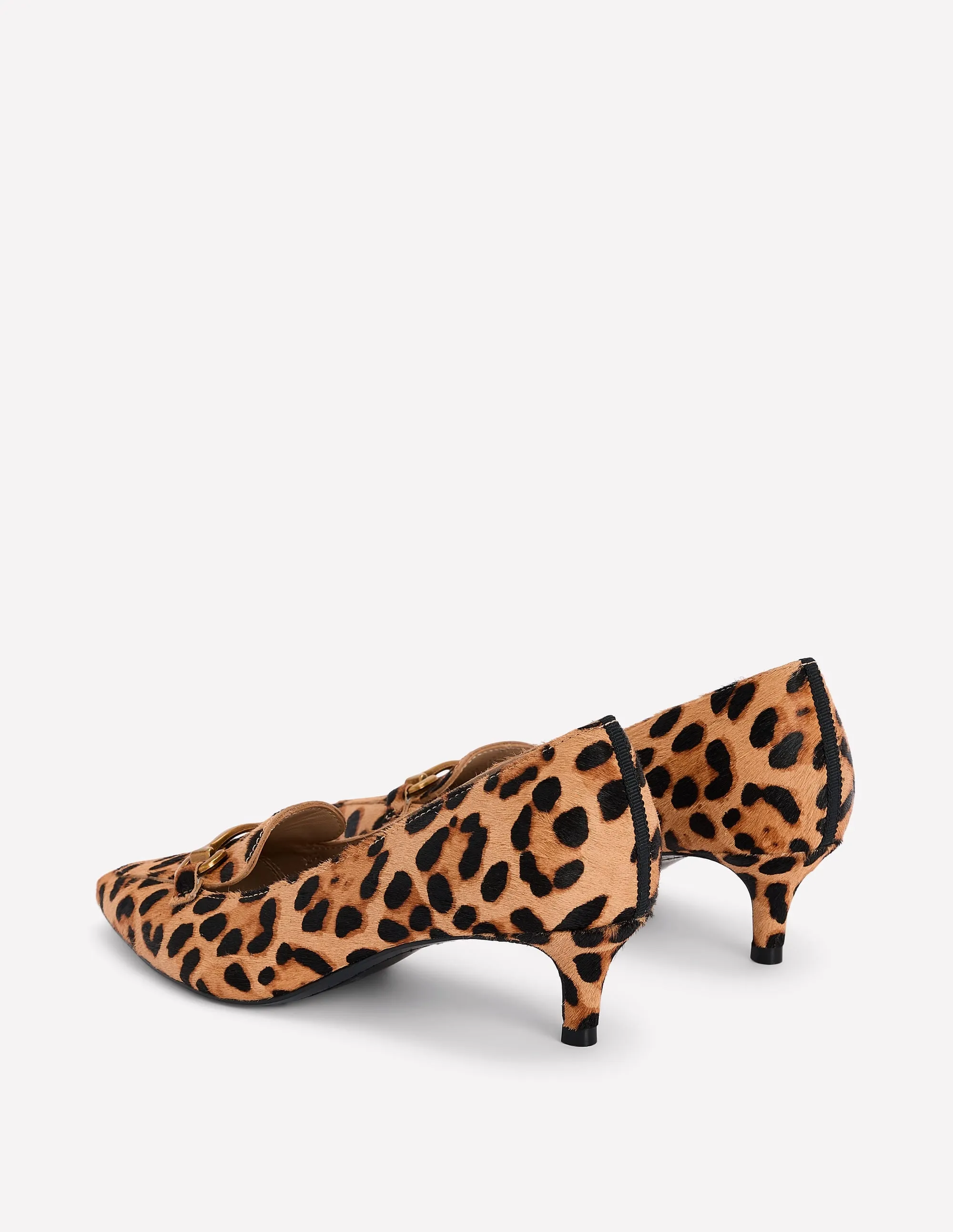 Iris Heel Snaffle Point Loafer-Leopard Market Walk