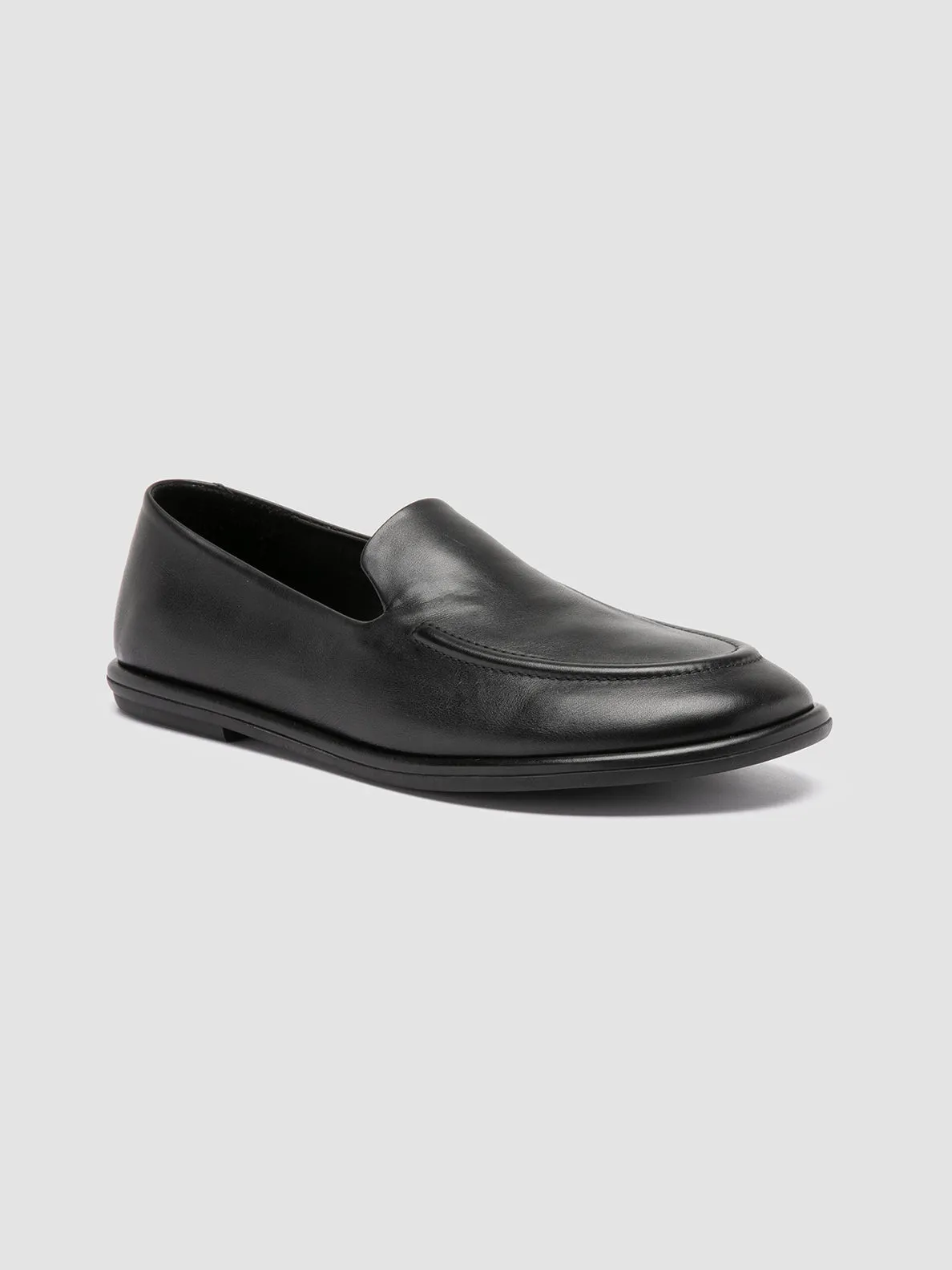 MIENNE 101 - Black Leather Loafers Comfortable Sole