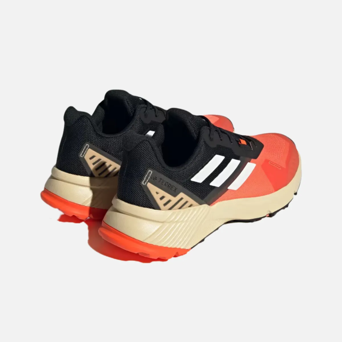 indoor track running gear Team Sport Adidas Terrex Soulstride Trail Men's Running Shoes -Impact Orange/Cloud White/Core Black