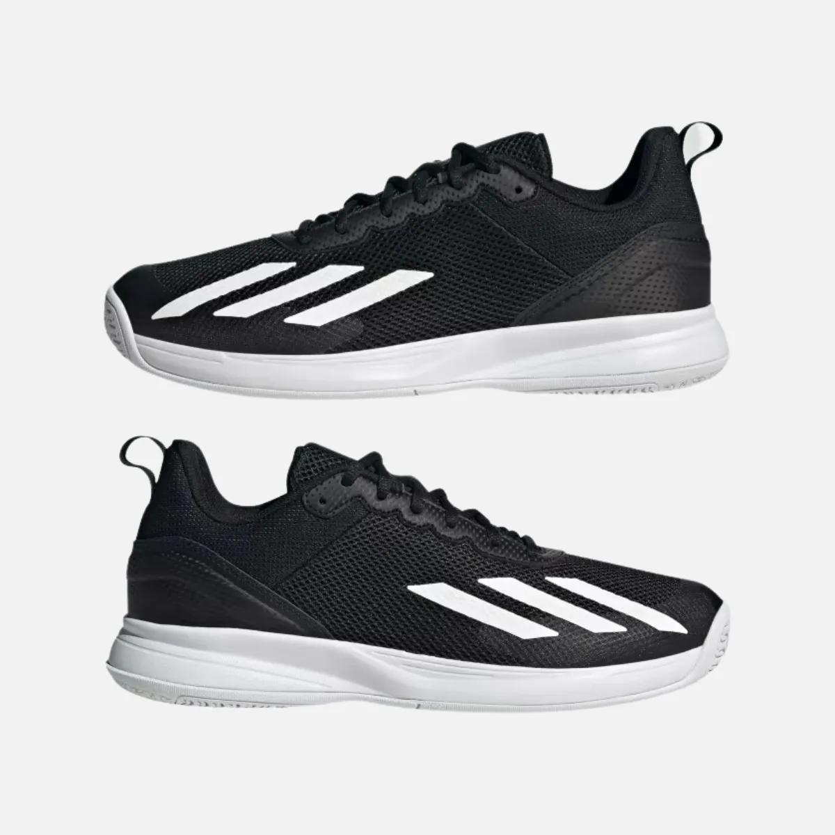 Adidas Courtflash Speed Men Tennis Shoes -Core Black/Cloud White/Matte Silver Comfort Walk