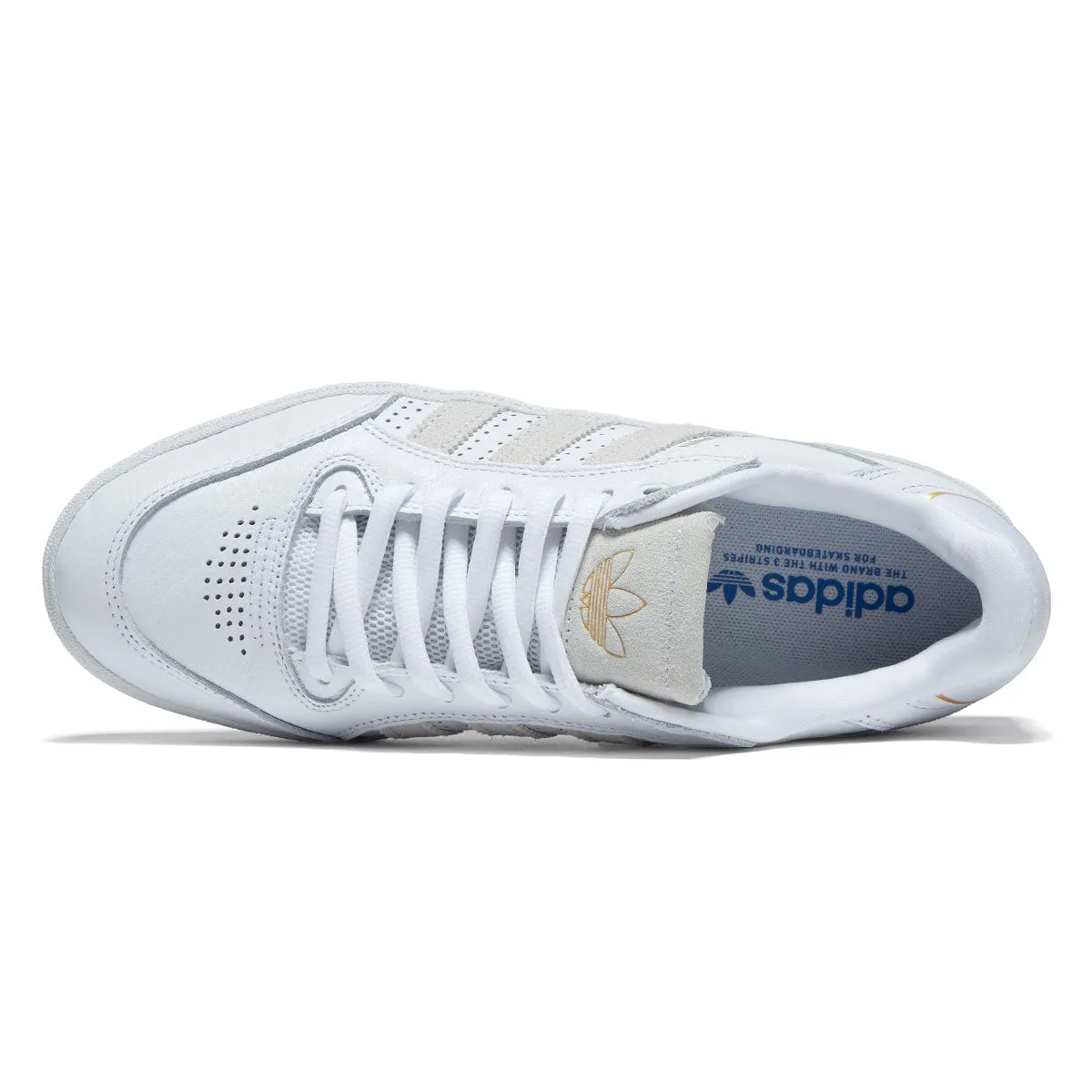 Long Lasting Rapid Step Adidas Tyshawn Low Shoes - Ftwr White/Ftwr White/Gold Metallic