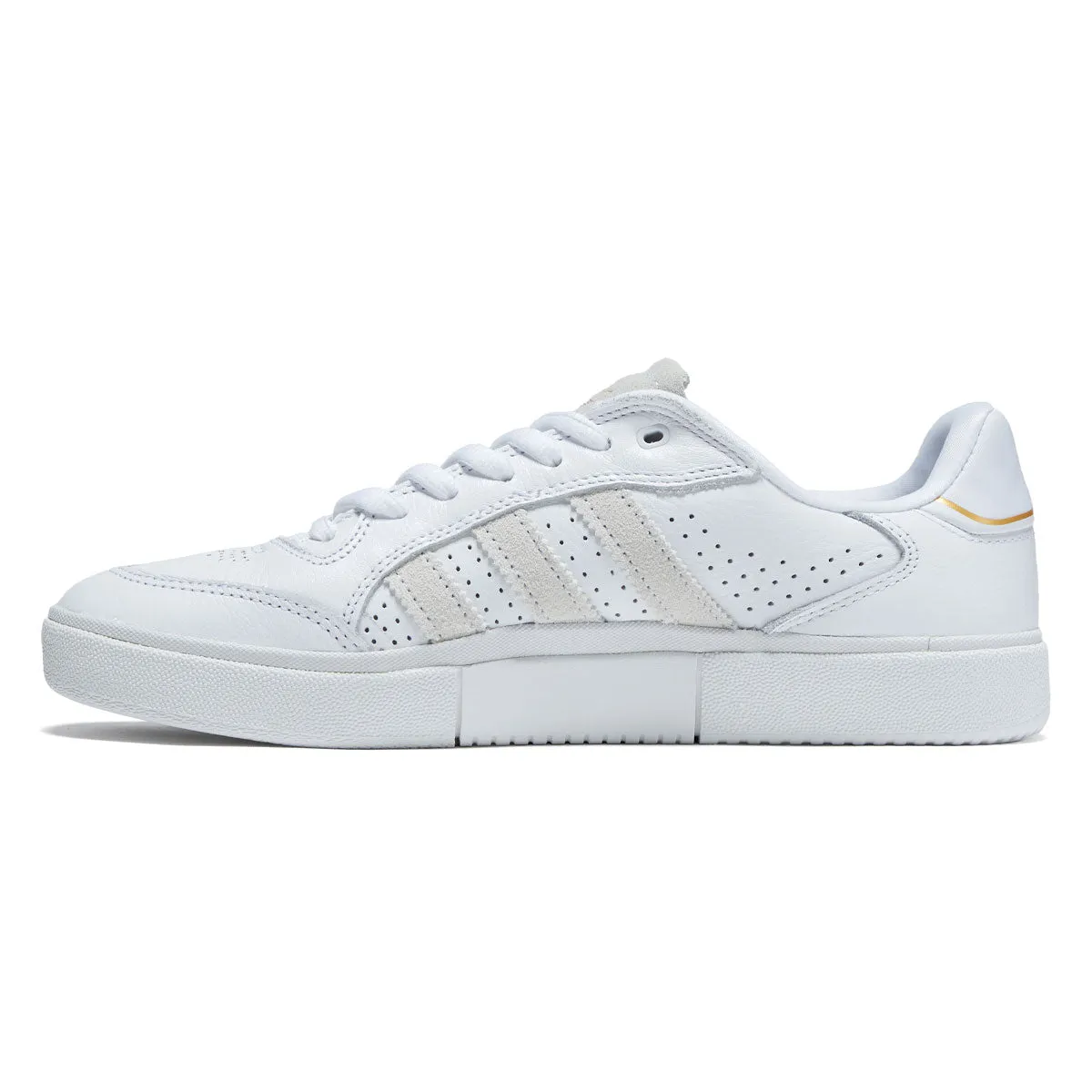 Anti Abrasion Memory Foam Adidas Tyshawn Low Shoes - Ftwr White/Ftwr White/Gold Metallic