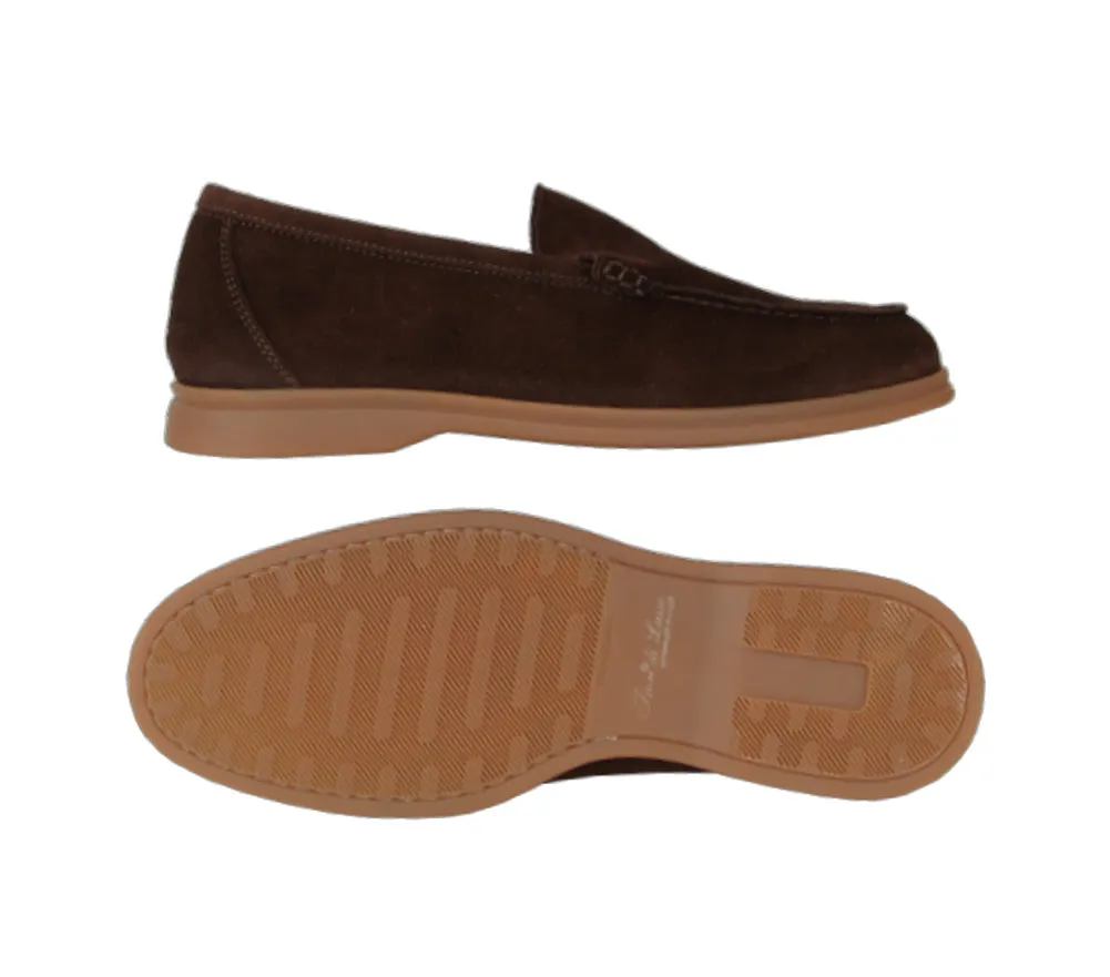Elastic Insert Fiori Di Lusso Brown  Loafers