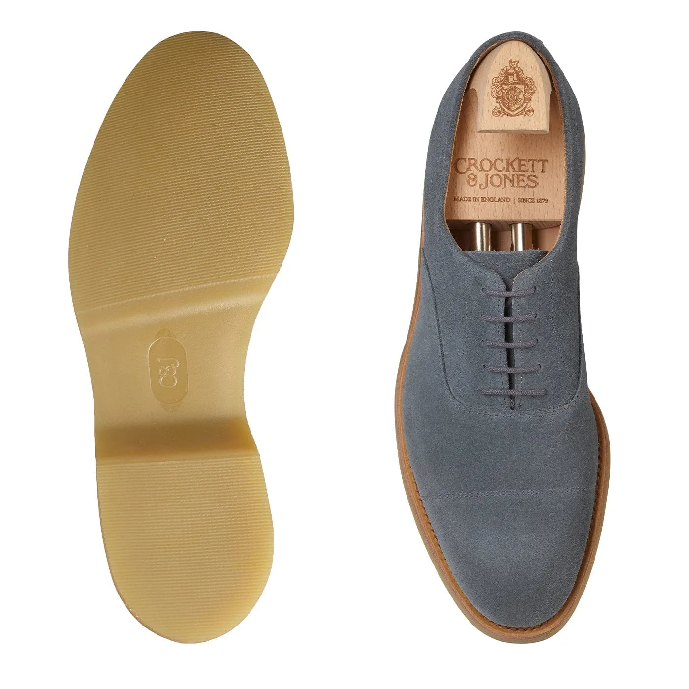Tresco Pastel Blue Suede Sophisticated Style