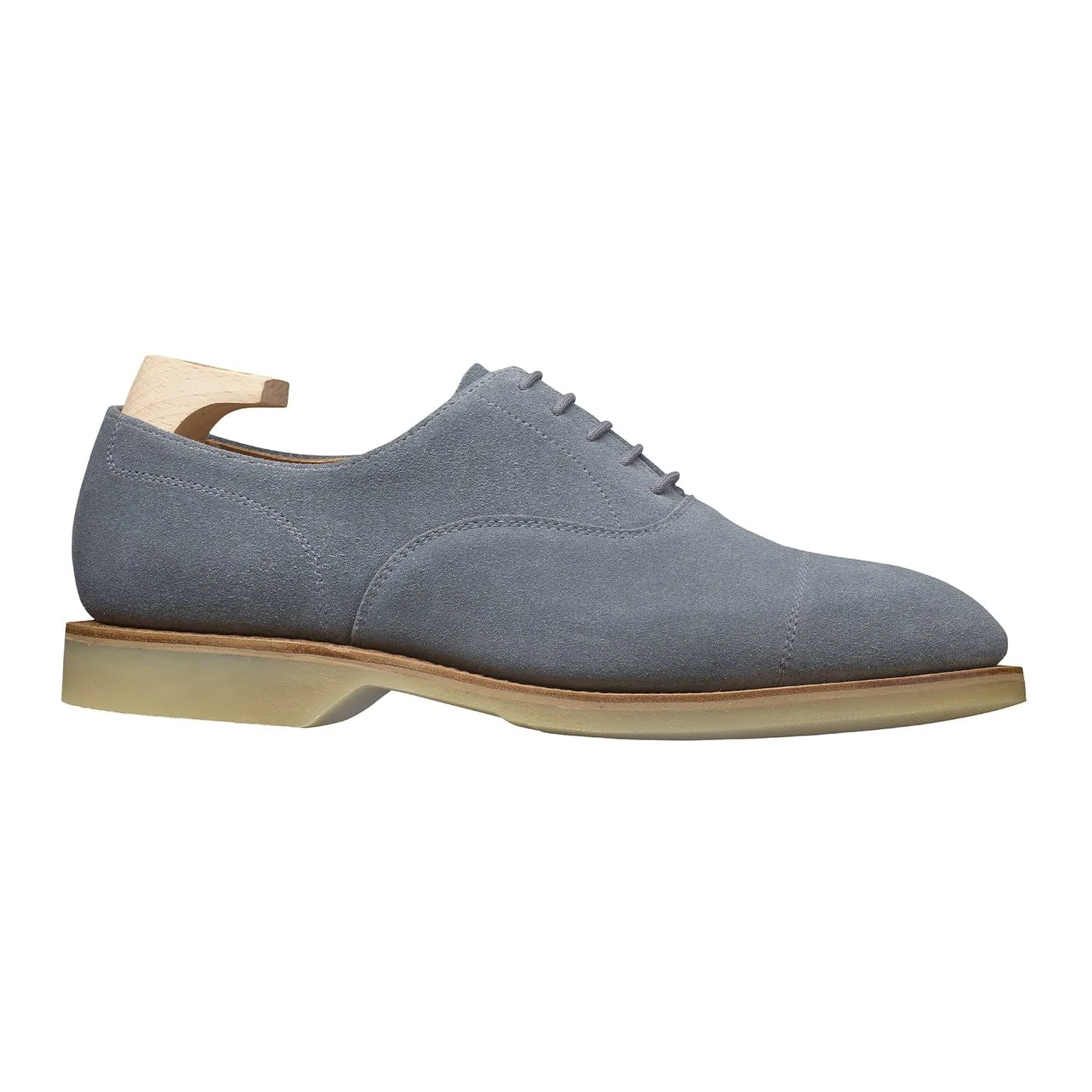 Tresco Pastel Blue Suede Comfort Leather