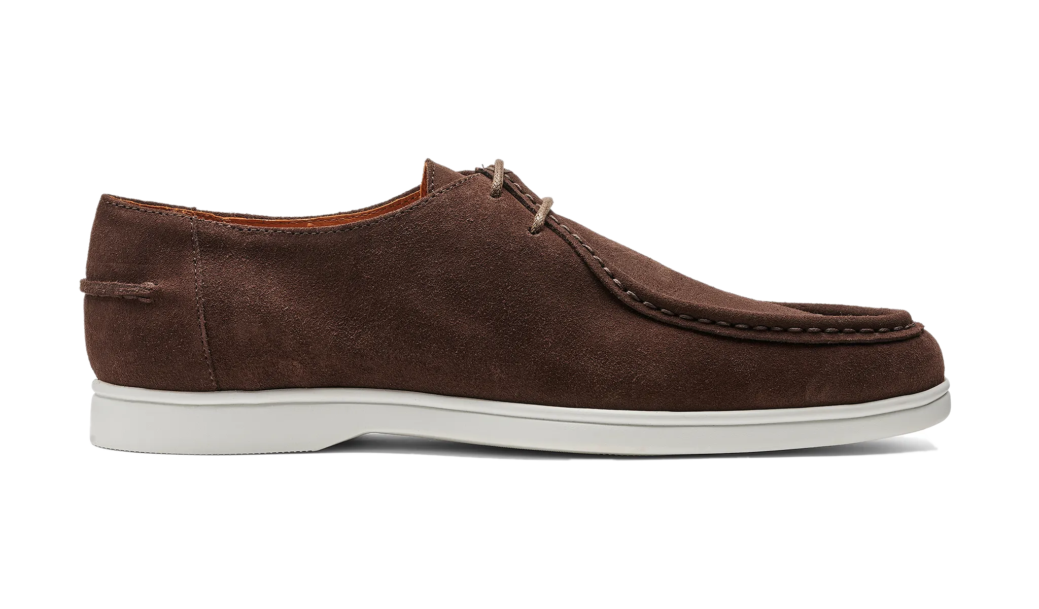 Smooth Modern Finish Vigo - Coffee Suede White Sole