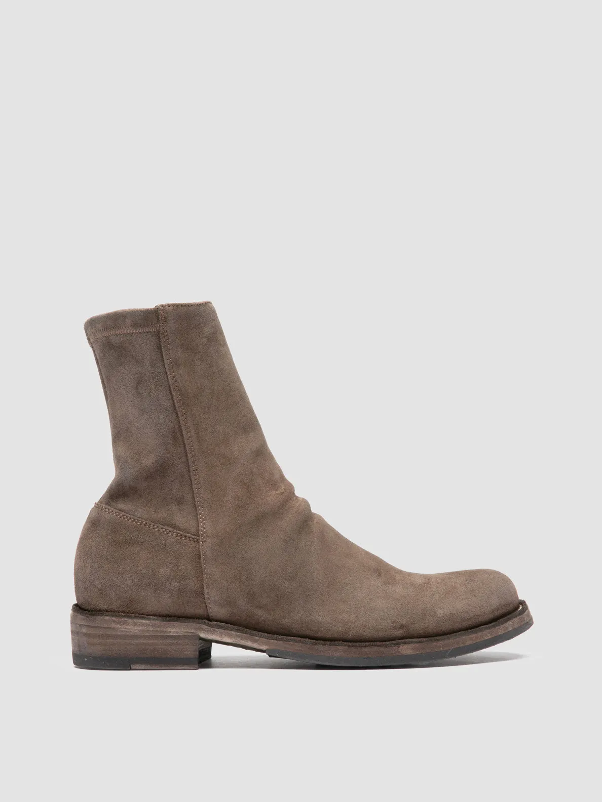 School Style Foam Base LEGRAND 171 - Brown Suede Zipped Boots