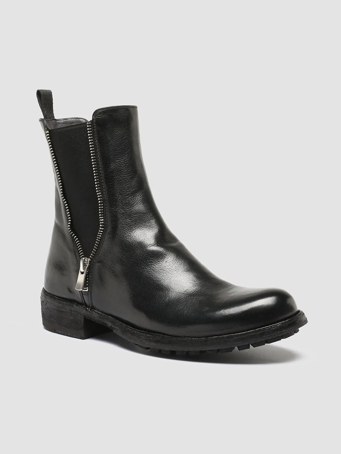 Narrow Fit LEGRAND 227 - Black Leather Chelsea Boots