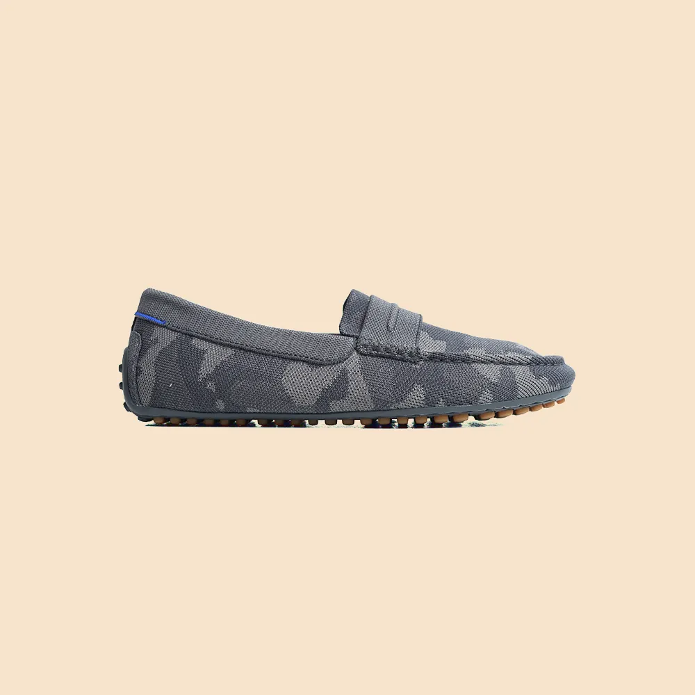 Premium Leather Trendy Padding Rothy  - The Driver- Army Gray