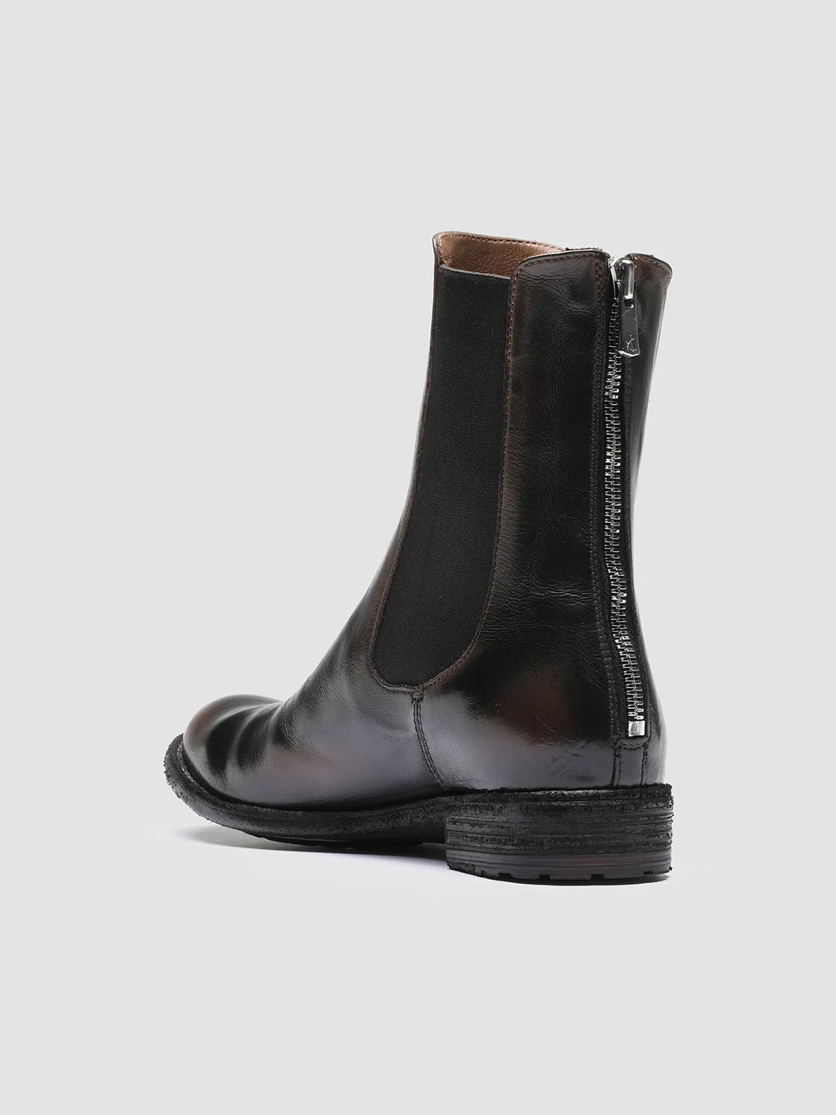 LEXIKON 073 - Brown Leather Chelsea Boots Cushioned Footbed