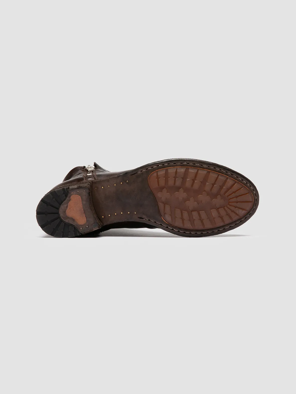 LEXIKON 097 - Brown Leather Booties Fast Go Durable Material