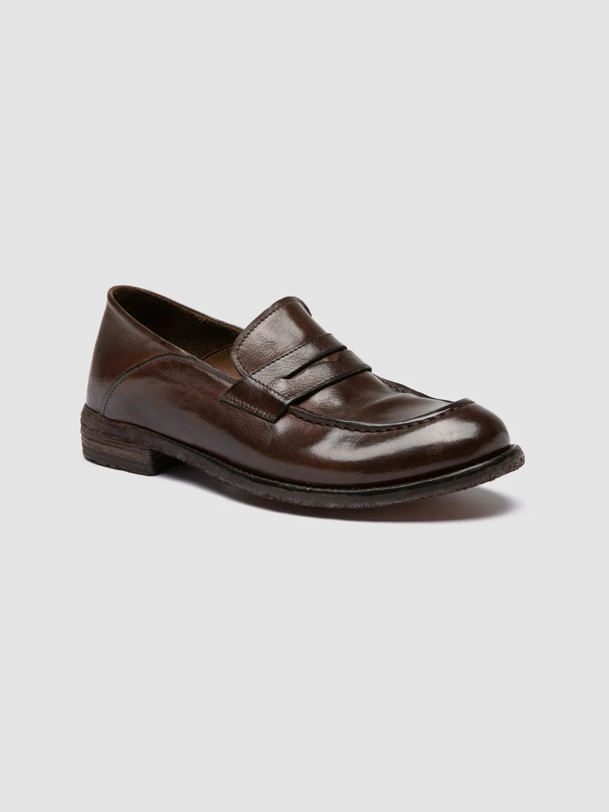 LEXIKON 140 - Brown Leather Penny Loafers Leather Touch Spring Bloom
