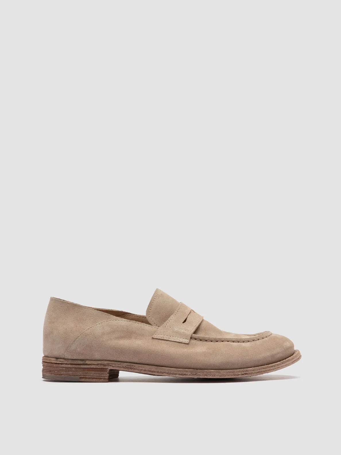 LEXIKON 516 - Beige Suede Loafers Modern Bold Kind Step